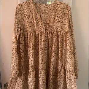 Tan flowy Hippy tunic